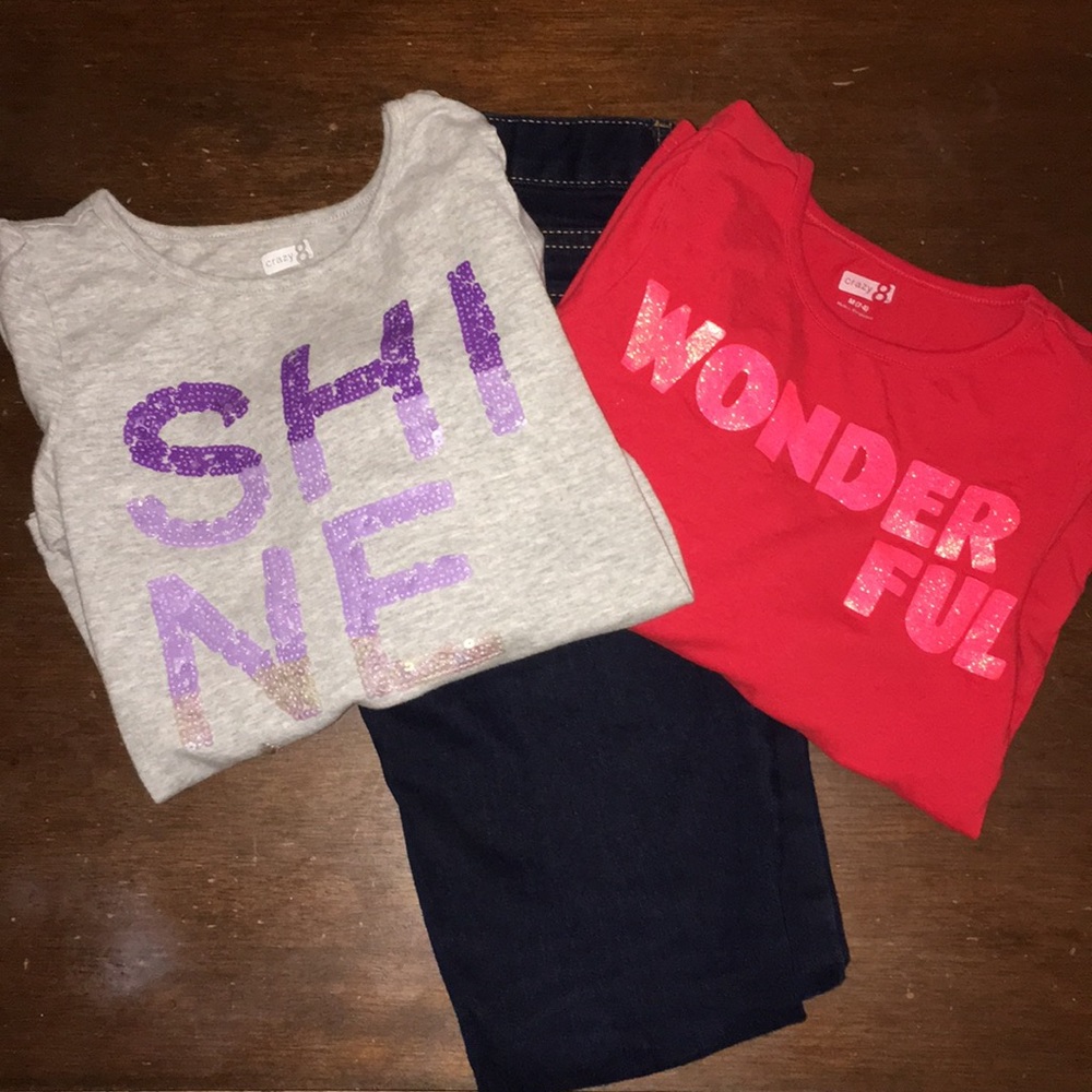 Jeans and long sleeve tops